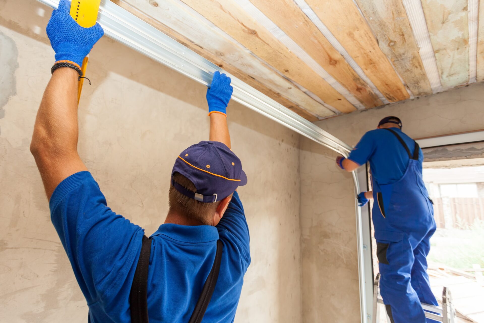 installation of the garage door